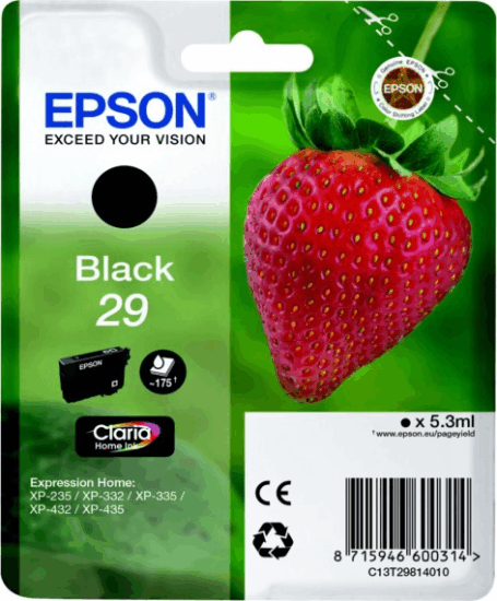Epson T2981 (29) Eredeti Tintapatron Fekete Epson T2981 (29) Eredeti Tintapatron Fekete