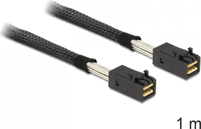 Delock Mini SAS HD x 4 SFF 8643 apa > Mini SAS HD x 4 SFF 8643 apa kábel, 1 m
