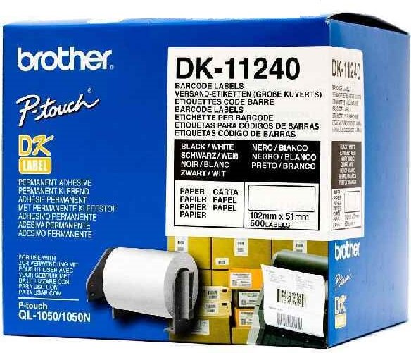 Brother DK-11240 Öntapadós etikett címke tekercsben (102x51mm)
