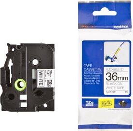 Brother TZEFX261 P-Touch Feliratozógép szalag 36 mm fehér alapon fekete, flexibilis