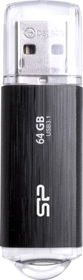 Silicon Power Blaze B02 64GB USB3.1 Pendrive - Fekete (SP064GBUF3B02V1K)