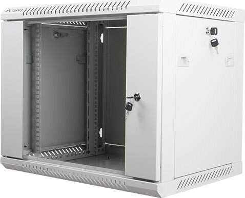 Lanberg 19" fali rack szekrény 9U 600x450mm - szürke
