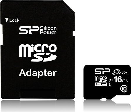 Silicon Power 16GB Micro Secure Digital Card Elite UHS-I + SD adapter