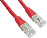 Gembird UTP kat.5e RJ45 patch kábel, 0.25m, piros