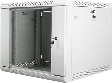 Lanberg 19" fali rack szekrény 9U 600x600mm - szürke Lanberg 19" fali rack szekrény 9U 600x600mm - szürke