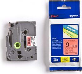 Brother TZE421 P-Touch Feliratozógép szalag 9 mm piros alapon fekete