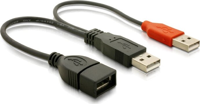Delock USB 2.0 Kábel Y adat és tápkábel Delock USB 2.0 Kábel Y adat és tápkábel
