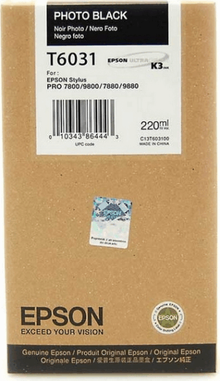 Epson T6031 Eredeti Tintapatron Fotó Fekete