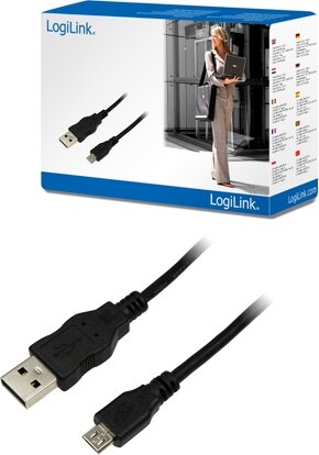 LogiLink micro USB kábel 1.8 méter (USB 2.0 A apa - USB Micro apa)