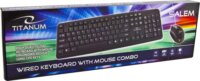Esperanza TK106 Titanium USB Billentyűzet + Egér US - Fekete
