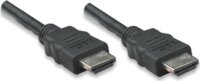 Manhattan monitor kábel, HDMI/HDMI 1.4, Ethernet, 2m, fekete, nikkelezett csat