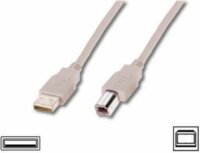 Assmann USB-A apa - USB-B apa 2.0 Nyomtató kábel 1.8m - Bézs