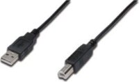 Assmann USB-A M - USB-B M Adapterkábel 3m - Fekete