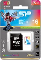 Silicon Power 16GB Elite microSDHC UHS-1 memóriakártya + adapter