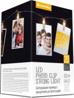 Colorway LED fényfüzér fotócsipeszes fényképtartóval 3M - Meleg fehér