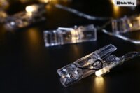 Colorway LED fényfüzér fotócsipeszes fényképtartóval 3M - Meleg fehér