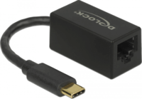 Delock 66043 AX88179A USB-C apa - Ethernet anya Átalakító Adapter - Fekete