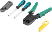 DIGITUS DN-94027 RJ45 UTP Hálózati Szerszám Készlet + Teszter (12 részes)