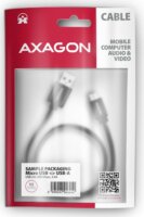 Axagon BUMM-AM10AB Micro USB 2.0 B apa - USB 2.0 A apa Adat- és töltőkábel 1m - Fekete