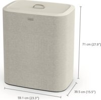 Joseph Joseph Tota Trio Bambusz 3 rekeszes szennyestartó 3x30L - Bézs