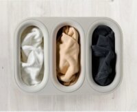 Joseph Joseph Tota Trio Bambusz 3 rekeszes szennyestartó 3x30L - Bézs