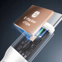 iOttie USB‑C Apa - USB‑C Apa Feltekerhető Adat és Töltőkábel 100W 1m - Fehér (2db/csomag)