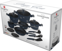 Berlinger Haus BH/8382 Kovácsolt Aluminium Edénykészlet - Matt kék (15 részes)