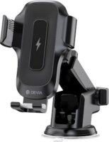Devia ST106574 Wireless Autós Qi Töltő / Tartó 15W műszerfalra / szélvédőre - Fekete