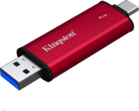 Kingston 1TB Dual USB-A/C 3.2 Külső SSD - Fekete/Piros