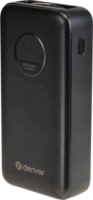 Denver PQC-20065 Powerbank integrált kábellel USB-A + Type-C / 20000mAh 65W - Fekete