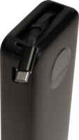 Denver PQC-20065 Powerbank integrált kábellel USB-A + Type-C / 20000mAh 65W - Fekete