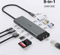 TP-Link UH9120C 9-port USB-C HUB 100W (1xHDMI + 1xLAN + 1xPD + 4xUSB +2xKártyaolvasó)