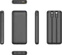 Denver PQCA-10320 Powerbank integrált kábellel USB-A + Type-C / 10000mAh 20W - Szürke