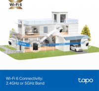 TP-LINK TAPO C560WS 8MP kültéri Okos IP Turret Kamera - Fehér