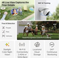 TP-LINK TAPO C560WS 8MP kültéri Okos IP Turret Kamera - Fehér