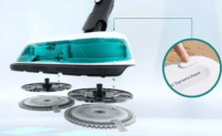Bosch BSS 712XHYG Unlimited 7 ProHygienic Aqua Vezeték nélküli porszívó és felmosó - Fehér / Kék