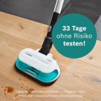 Bosch BSS 712XHYG Unlimited 7 ProHygienic Aqua Vezeték nélküli porszívó és felmosó - Fehér / Kék