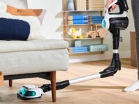 Bosch BSS 712XHYG Unlimited 7 ProHygienic Aqua Vezeték nélküli porszívó és felmosó - Fehér / Kék