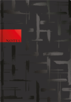 Kalendart C167N Black Square A5 192 lapos Élfestett vonalas jegyzetfüzet - Fekete