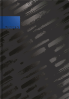 Kalendart C167N Black Diagonal A5 192 lapos Élfestett vonalas jegyzetfüzet - Fekete