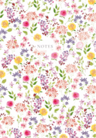 Kalendart C167N Flowers White A5 192 lapos Élfestett vonalas jegyzetfüzet - Mintás