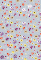 Kalendart C167N Flowers Blue A5 192 lapos Élfestett vonalas jegyzetfüzet - Mintás