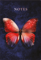 Kalendart C167N Butterfly Red A5 192 lapos Élfestett vonalas jegyzetfüzet - Mintás