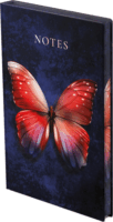 Kalendart C167N Butterfly Red A5 192 lapos Élfestett vonalas jegyzetfüzet - Mintás