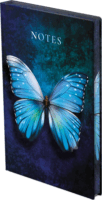Kalendart C167N Butterfly Blue A5 192 lapos Élfestett vonalas jegyzetfüzet - Mintás