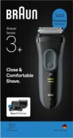 Braun Series 3 3000 BT Vezeték nélküli Akkus Nedves-Száraz Szakállvágó és Borotva - Fekete / Szürke