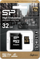 Silicon Power 32GB Golden Series High Endurance MicroSDHC CL10 UHS-I U3 V30 A1 Memóriakártya + Adapter