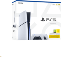 Sony PlayStation 5 Lemezes Slim D-Chassis 1TB Játékkonzol + 2 kontroller - Fehér