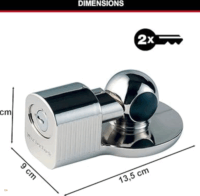 Master Lock 377EURDAT Utánfutó és vonóhorogzár