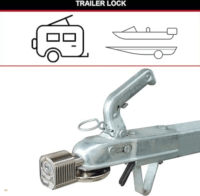 Master Lock 377EURDAT Utánfutó és vonóhorogzár